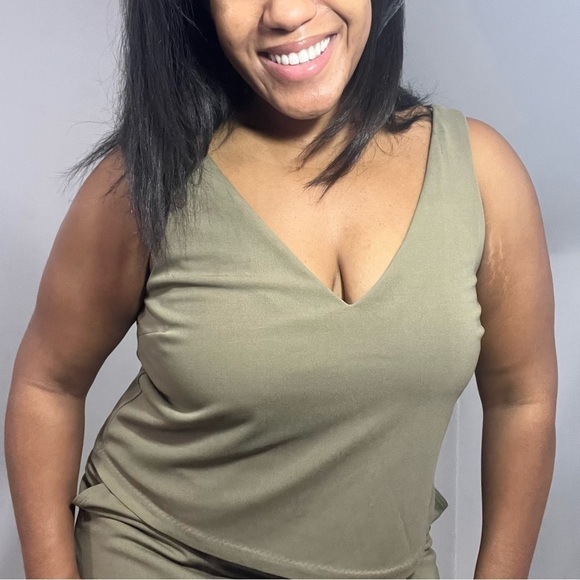 NWT Ralph Lauren Khaki Green Jersey Knit Comfortable Neutral Career Summer Dress - Picture 9 of 16